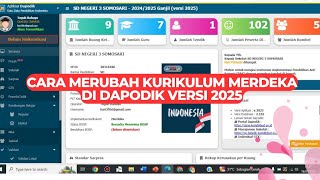 Cara Merubah Kurikulum Merdeka di Dapodik Versi 2025 [upl. by Redep]