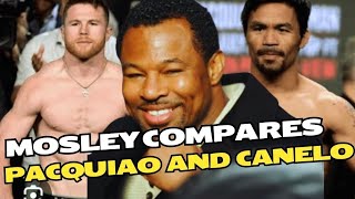 Shane Mosley Reveals Who Hits Harder Manny Pacquiao vs Canelo Alvarez [upl. by Alica]