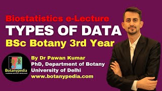 Types of Data in Biostatistics in Botany BSc 3rd Year Syllabus  BSc Biostatistics Lecture Series [upl. by Nielsen]