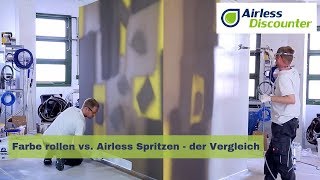 Farbe rollen vs Airless Spritzen  der Vergleich [upl. by Alyahsal]