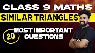 Class 9 Maths  6Similar Triangles 20 Most Important Questions  Eduport [upl. by Atte]