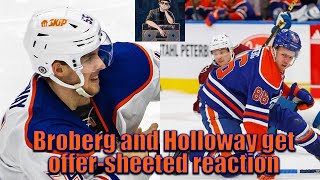 St Louis Blue OfferSheeted Phillip Broberg and Dylan Holloway reaction [upl. by Peltz130]