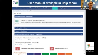 Importing Invoice details from E Way Bill System to Form GSTR 1 in Hindi [upl. by Funk]