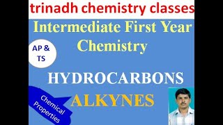 Intermediate First Year Chemistry HYDROCARBONSALKYNES [upl. by Yesnel196]