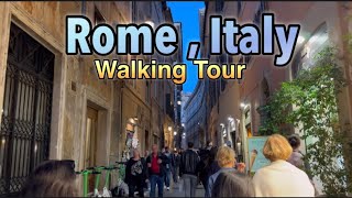 Rome Italy walking Tour  Piazza della Rotonda  Piazza Saint’Ignazio  Trevi Fountain [upl. by Trixi]