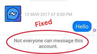 How to Fix Messenger Not Ereryone Can Message This Account Problem On iPhone [upl. by Maidy]