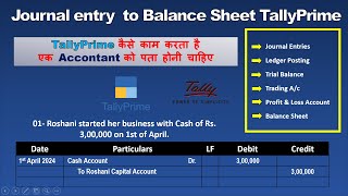 Journal entry to Balance Sheet Manually  Trial balance trading and profit amp loss ac  part 1 [upl. by Noraj]