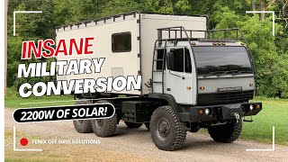 INSANE Off Grid Stewart amp Stevenson MTV Military Conversion [upl. by Alebasi370]