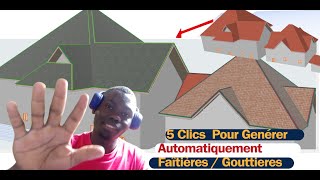 GOUTTIÈRE et FAÎTIERES dans ARCHICAD AUTOMATIQUEMENT [upl. by Enened]