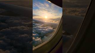 Mesmerizing view from airplane window ❤️❤️😍 shorts ytshorts viralvideo airplane sunset view [upl. by Otiragram]