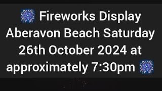 Fireworks Display  Aberavon Beach  Saturday 26th October 2024 [upl. by Zaraf]