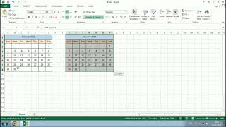 2023 ka calendar excel main ese banaye  Calendar in Excel  2023 Calendar [upl. by Llehcram759]