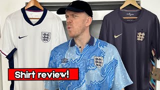 No St Georges Cross 😳🏴󠁧󠁢󠁥󠁮󠁧󠁿 Nike England shirt review  Euro 2024 home and away kit [upl. by Allin]