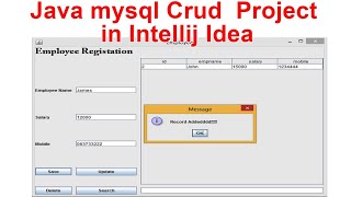 Java mysql Crud Project Using Intellij Idea [upl. by Azmah277]