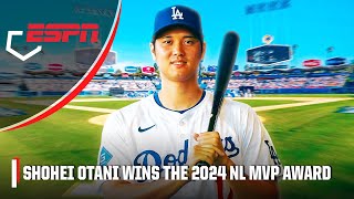 Shohei Ohtani wins his THIRD MVP and 1st in the NL 🏆  ESPN MLB [upl. by Tomasina]