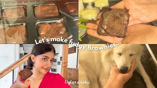 Brownies හැදුවා🤎  Let’s make fudgy Brownies 👩🏻‍🍳Urfavdushii  vlog brownies trending [upl. by Ylrad620]