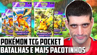 Pokémon TCG Pocket BATALHAS e mais PACOTINHOS [upl. by Zerelda55]