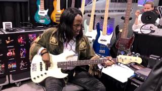 Verdine White  Sadowsky bass NAMM 2017 Smooth Jazz Family [upl. by Philipa]