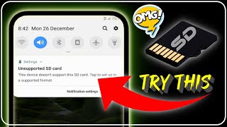 How to fix Unsupported SD Card  how to fix unsupported memory card  How to format SD Card 2024 [upl. by Doi61]