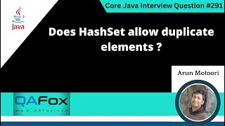 Does HashSet allow duplicate elements Core Java Interview Question 291 [upl. by Negem]