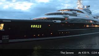 SERENE Mega Yacht at Dusk in Seattle on 82313 HD [upl. by Gigi]