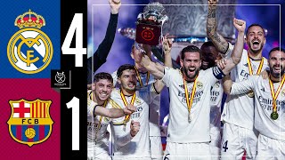 Real Madrid 41 FC Barcelona  HIGHLIGHTS  Spanish Super Cup final [upl. by Valera]