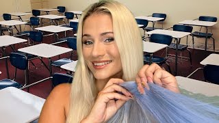 ASMR 💙 Possessive and Obsessed with You Girl Plays with Your Hair in Class [upl. by Jamille]