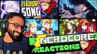 NEW NERDCORE REACTIONS DizzyEight HalaCG GameboyJones Austin Simmon Shirobeats Errol Allen etc [upl. by Nyliac]