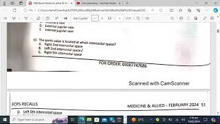 FEB RECALLS FCPS PART 1 MED AND SURGERY part A by Dr Qandeel [upl. by Alenoel]