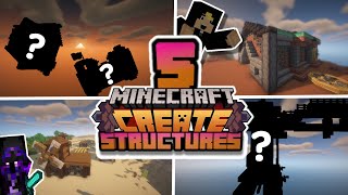 I made 5 NEW STRUCTURES in Minecraft Create [upl. by Haidedej103]