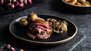 Thermapen  Roast Topside of Beef with Hasselback Potatoes Shorts [upl. by Hogarth]