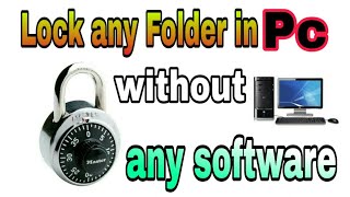 How to Lock Folder without any Software in Hindi Urdu Tips Tricks 2017 Window 7 Folder Locker [upl. by Macrae519]