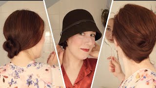 Easy NoCurl Hairstyles from the 1920s and 1930s for long hair [upl. by Butler]