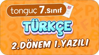 7Sınıf Türkçe 2Dönem 1Yazılıya Hazırlık 📑 2024 [upl. by Leiva]