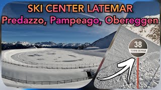 🇮🇹 Ski Center Latemar and black slope 38 Predazzo Pampeago Obereggen [upl. by Mikaela]