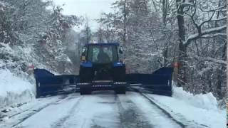 Snow plowing in Alps Northern Italy [upl. by Egan]