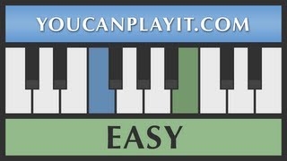 The John B Sails  Sloop John B Easy Piano Tutorial [upl. by Anah]