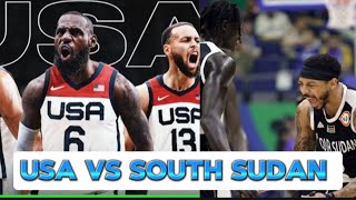 USA VS SOUTH SUDAN LIVE SCORE  PREOLYMPIC BASKETBALL GAME [upl. by Saudra340]