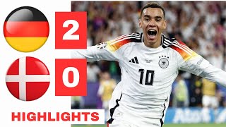 Germany vs Denmark HIGHLIGHTS amp ALL GOALS 20  EURO 2024  Havertz amp Musiala GOALS [upl. by Gladwin]