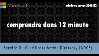 Service De Certificats Active Directory ADCS  Server 2008 R2 ServerClient  Darija [upl. by Annanhoj]