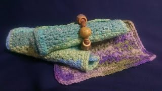 Textured V Stitch Dish Cloth Free Crochet Tutorial [upl. by Eelam812]