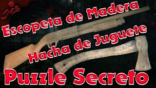 Puzzle Secreto  ¿Qué hacer con el hacha de juguete y Escopeta de Madera  Resident Evil 7 [upl. by Chris]