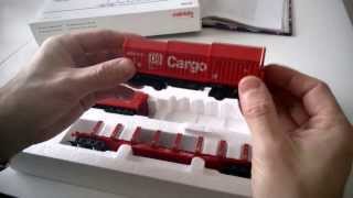 Märklin DB Cargo set 46220  Unboxing and testdrive AC  H0 Scale [upl. by Allesig]