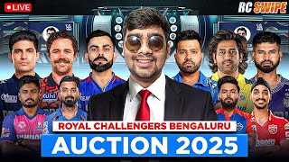 LIVE 2025 MEGA RCPL AUCTION WITH RCB RC SWIPE Hard Mode [upl. by Einnep389]