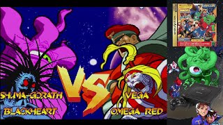 Marvel Super Heroes vs Street Fighter Sega Saturn  BlackheartShumaGorath vs Omega RedVega [upl. by Zeuqirdor]