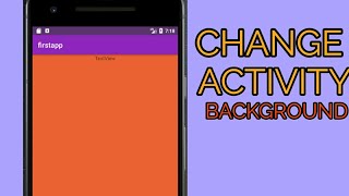 HOW TO CHANGE ACTIVITY COLOR IN ANDROID STUDIO [upl. by Yenal]