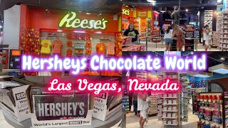 Hersheys Chocolate World  Las Vegas Nevada  World’s LARGEST Hersheys Bar  Candy World In Vegas [upl. by Ycat]