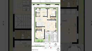 simple house plan  35 by 55 house plan housedesigns home architecture shorts floorplan house [upl. by Rebmetpes146]