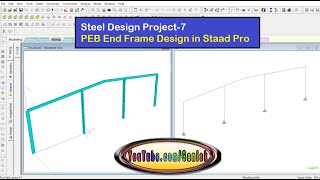 Steel Design Project 7 PEB End Frame Design in Staad Pro [upl. by Aihsotan561]