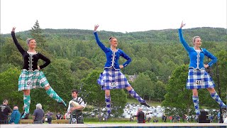 Highland Fling Scottish Highland Dance competition during 2022 Kenmore Highland Games in Scotland [upl. by Ennovyahs]